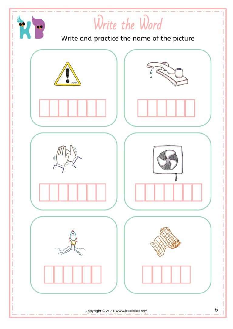 CVC Activity Sheets for Kids