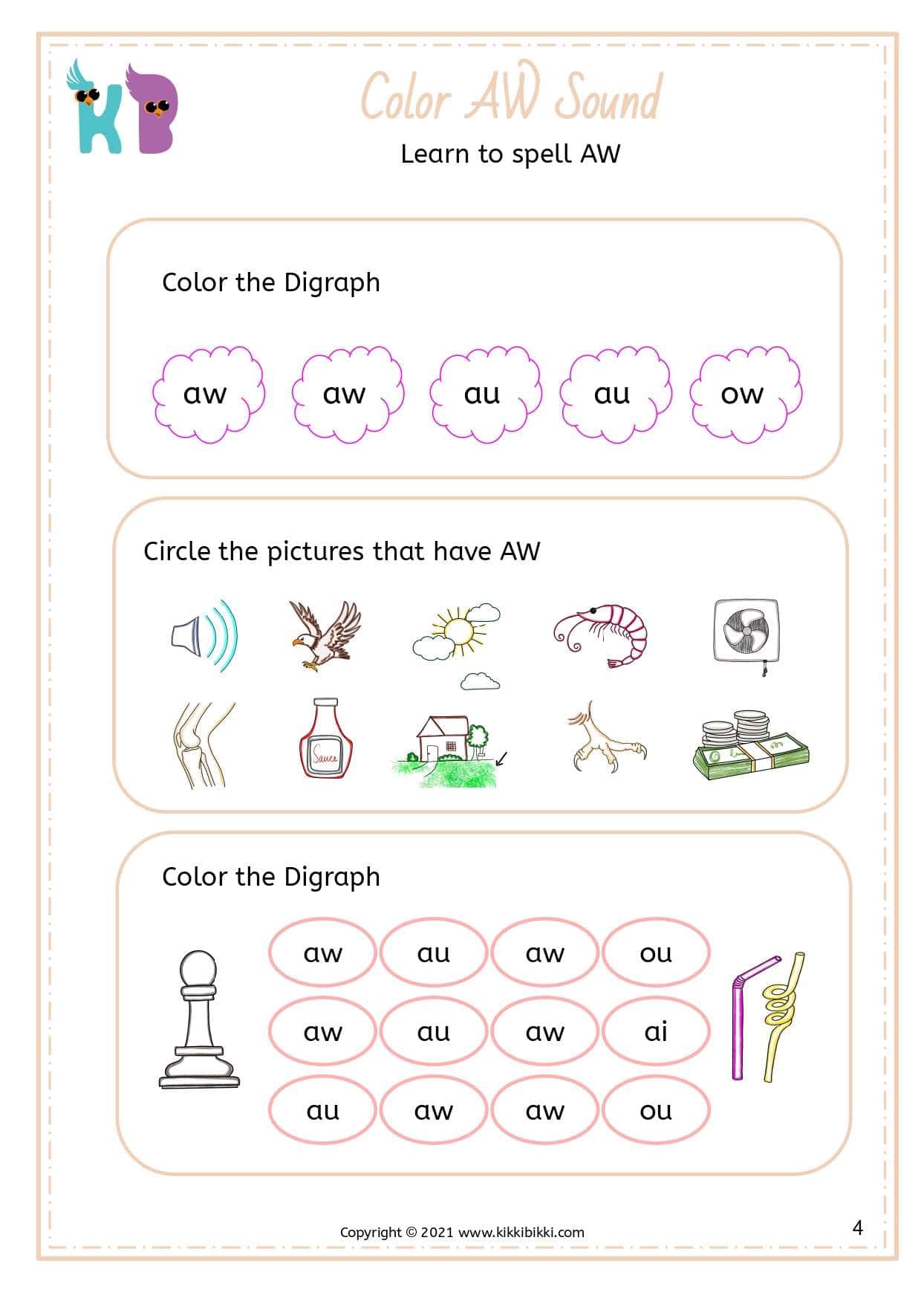Match the Sound Worksheets for Phonics Fun
