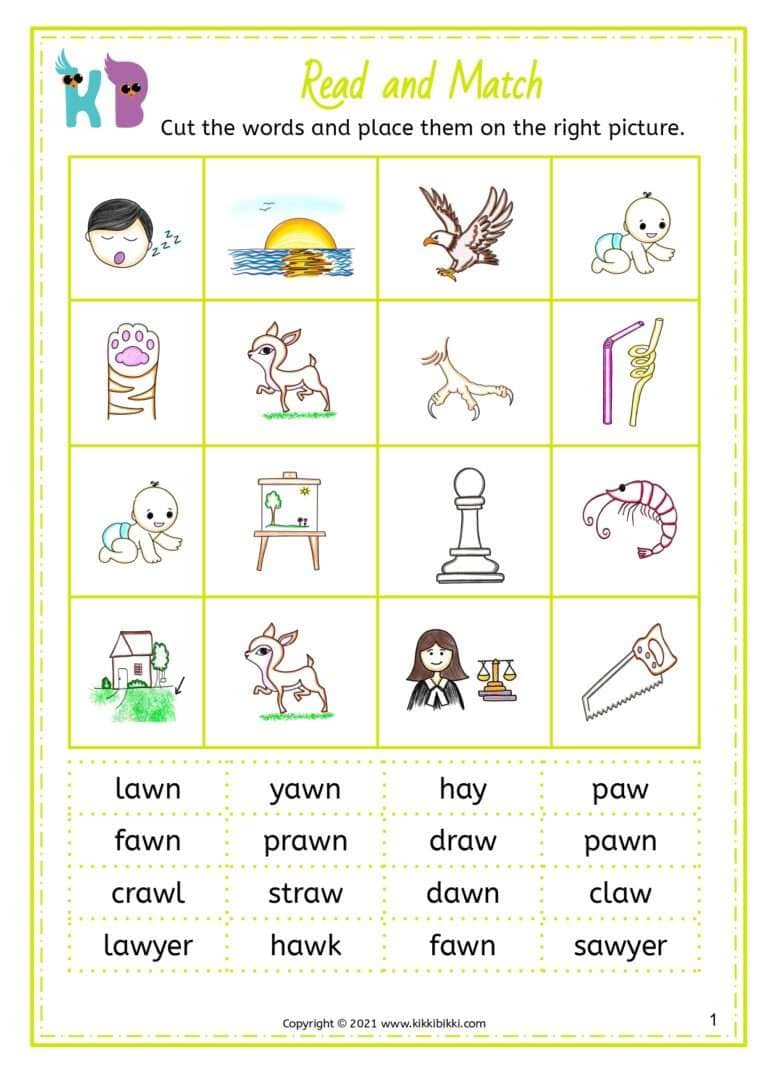 Preschool Phonics Worksheet