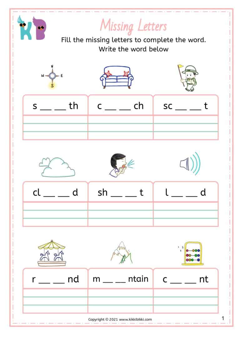 Phonics Activity Sheets for Kindergarten