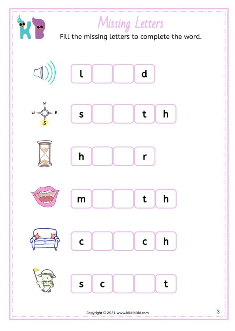 Free Phonics Worksheet