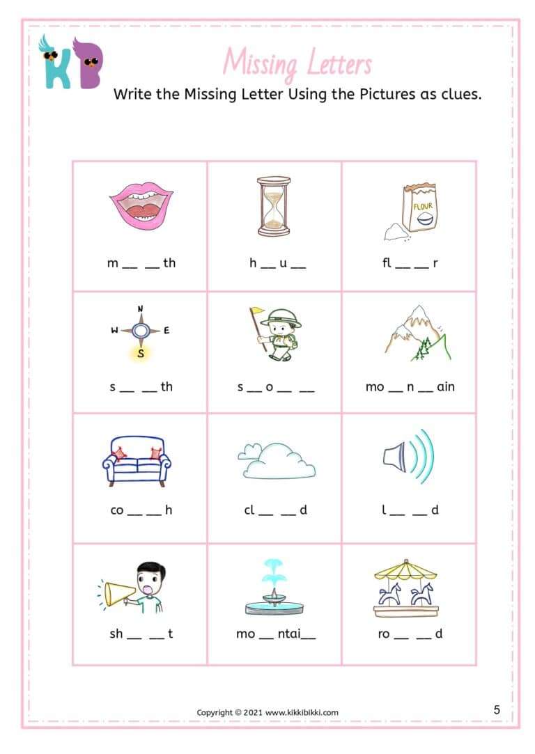 Printable Phonics Worksheet