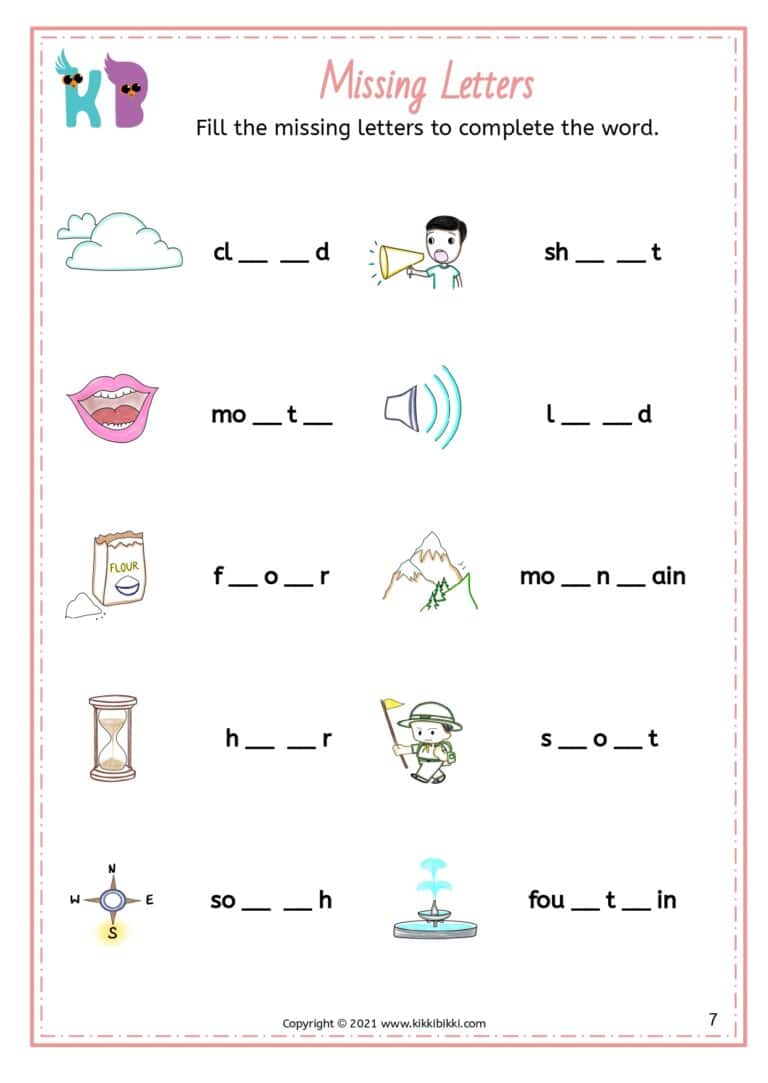 Free Worksheet for Phonics