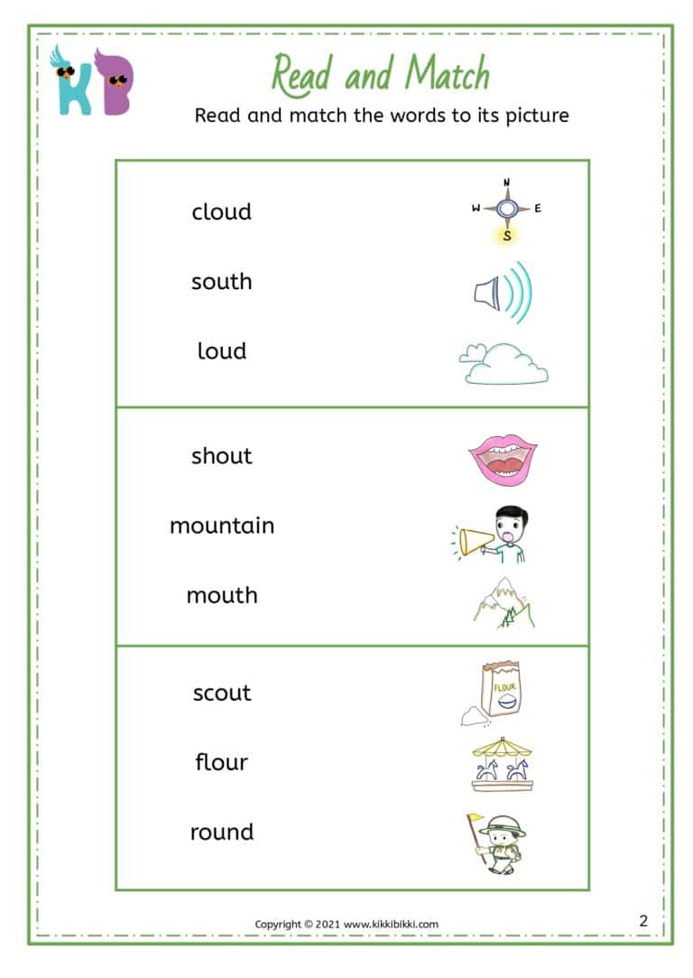 Phonics Worksheet for Kindergarten