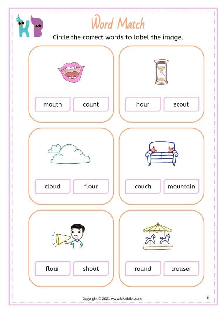 Free Worksheet for Phonics Learning