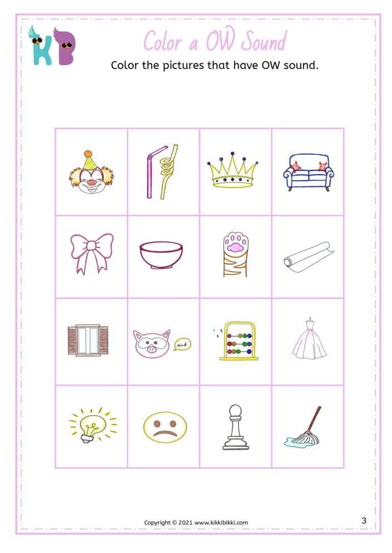 Free Phonics Worksheet Printable