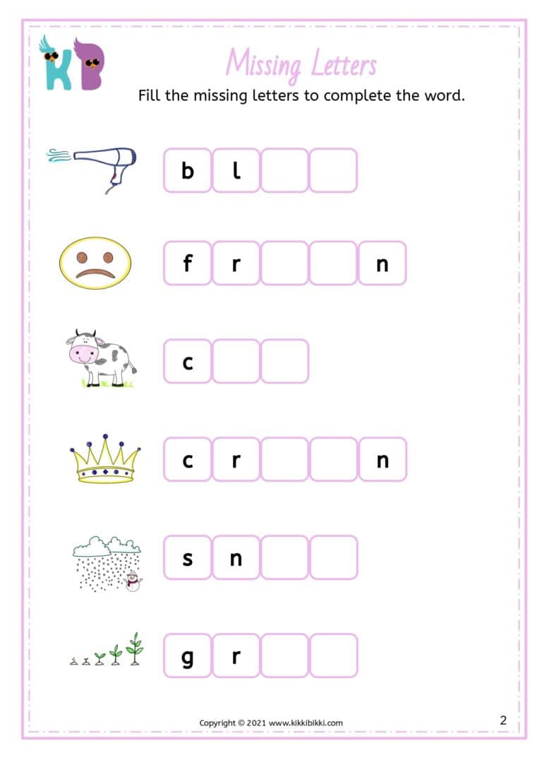 Fun and Free Phonics Activity Sheet