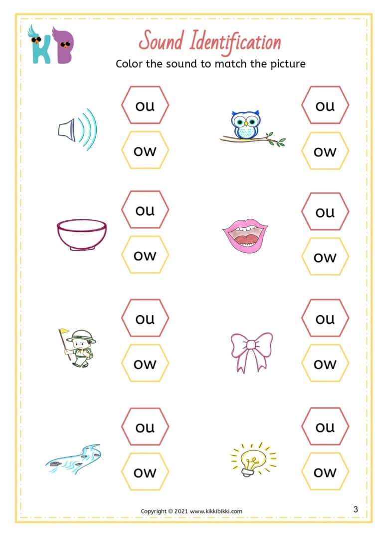 Printable Phonics Worksheet