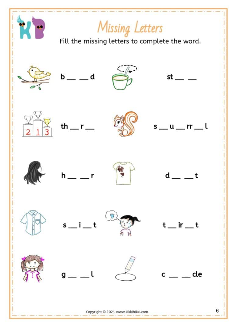 Kindergarten Phonics Printables Free