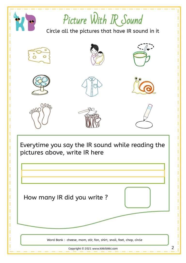 Interactive Phonics Worksheet