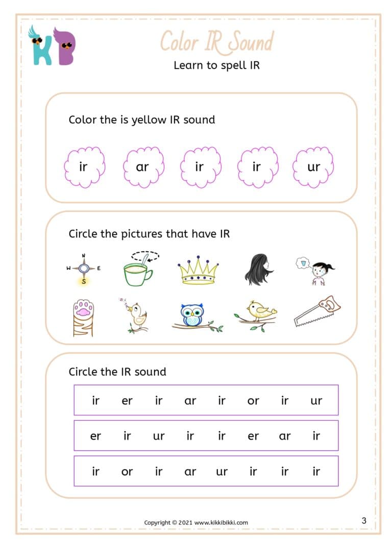 Free Phonics Worksheet Printable
