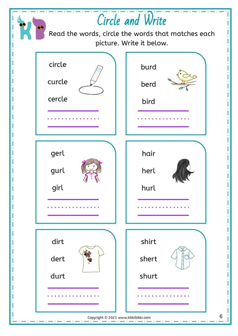 Phonics CVC Worksheet