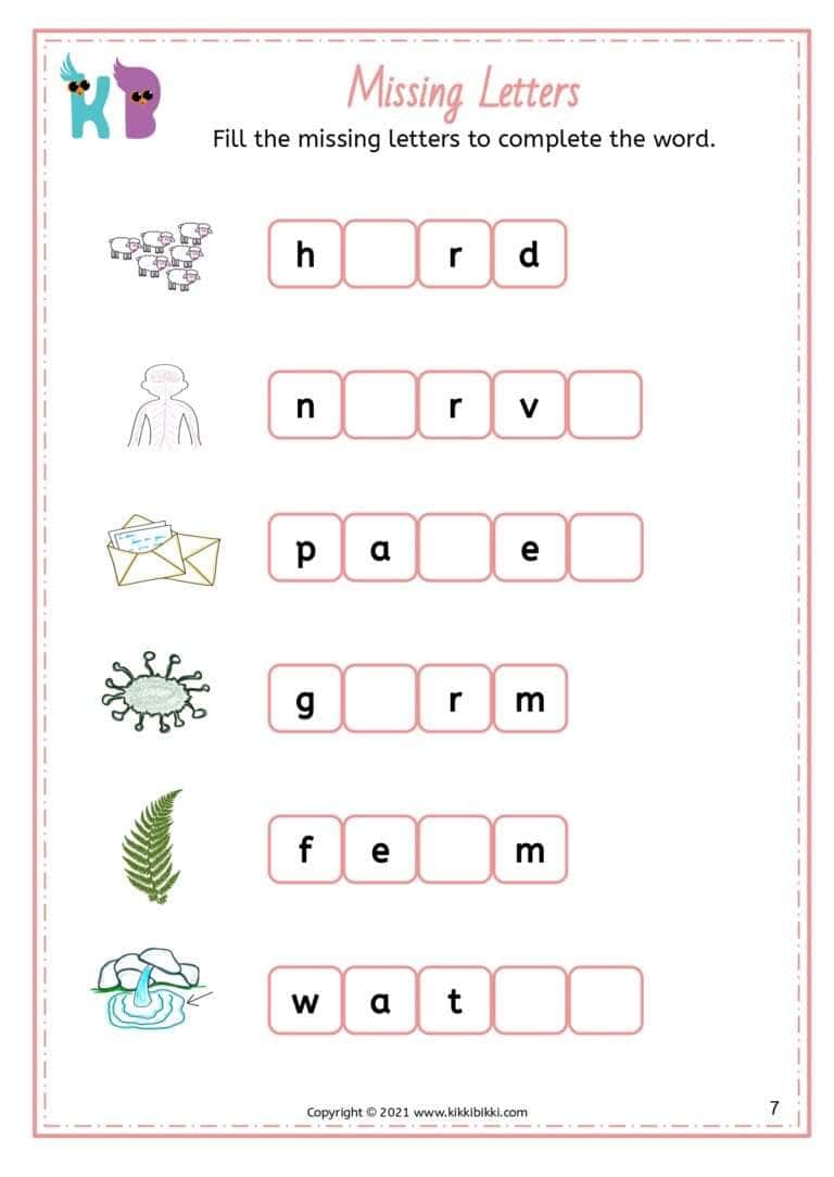 Free Download Phonics Worksheets for Kindergarten