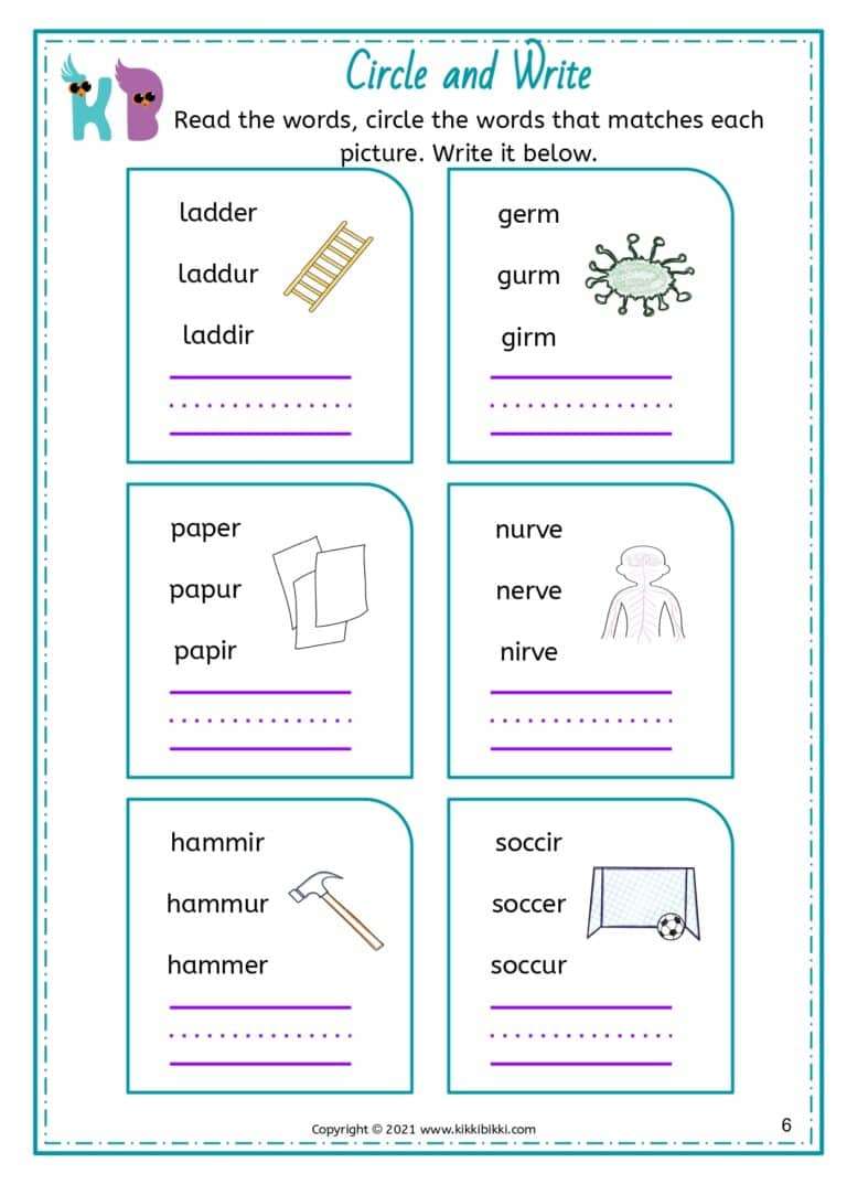 Fun and Free Phonics Worksheet