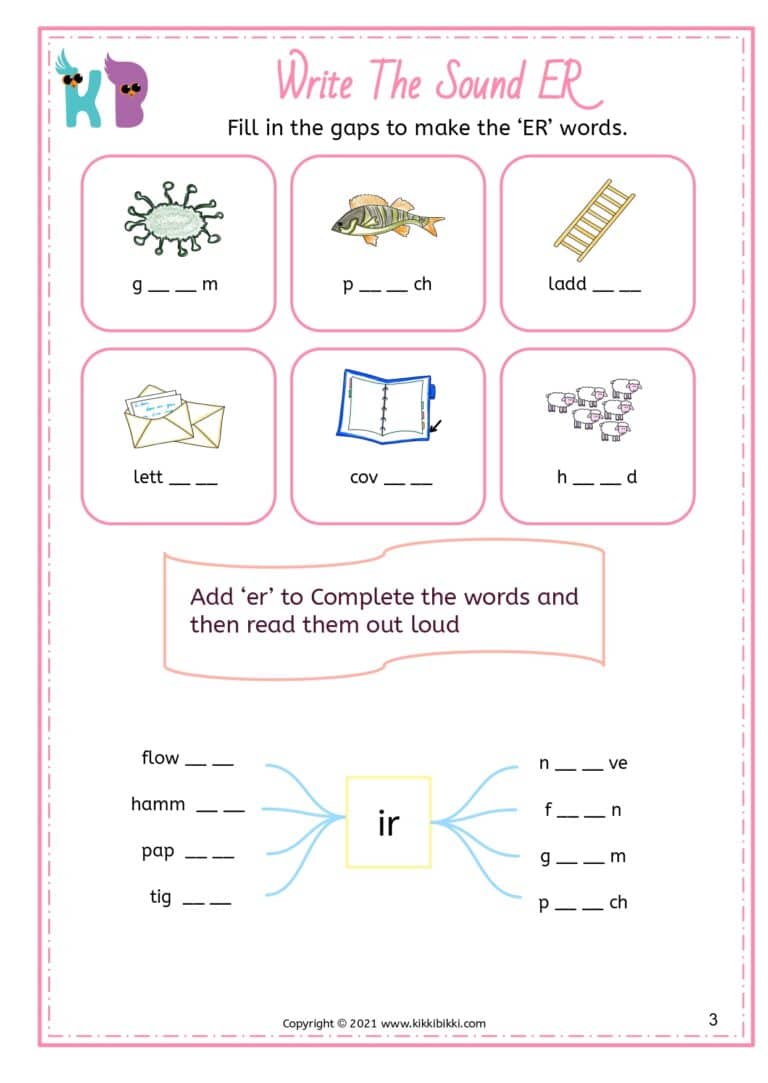 Kindergarten Phonics Worksheets PDF
