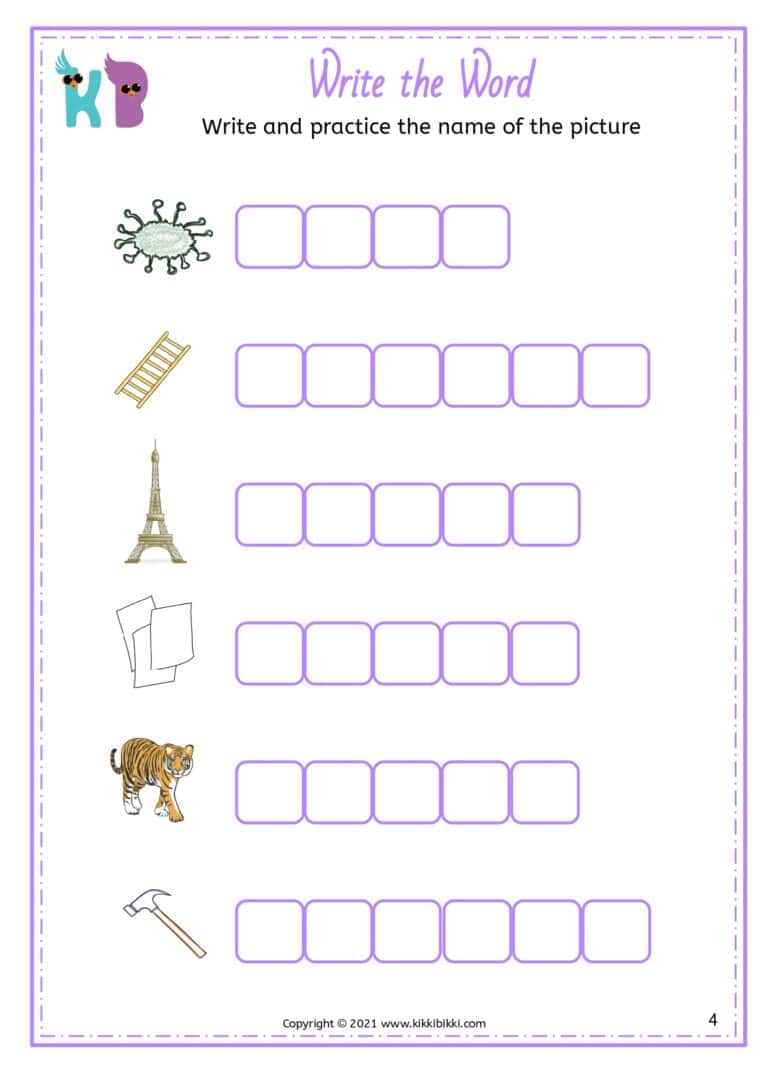 Free Phonics Worksheets for Kindergarten