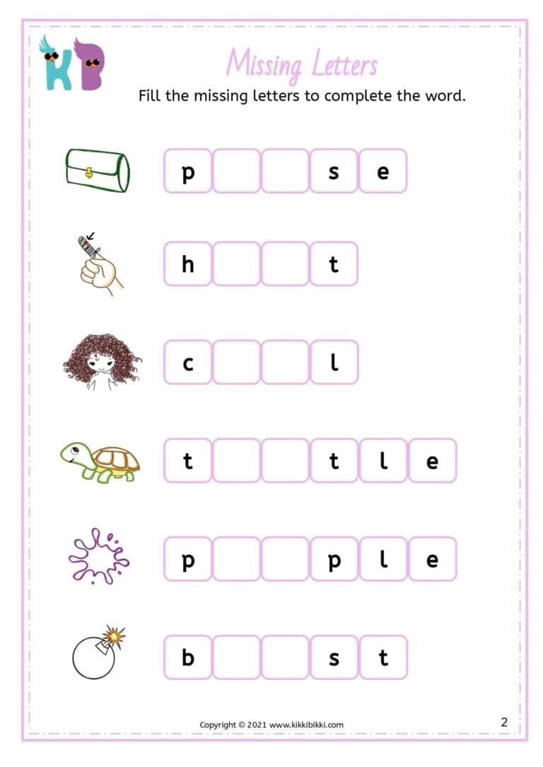 Phonics Worksheet Printable