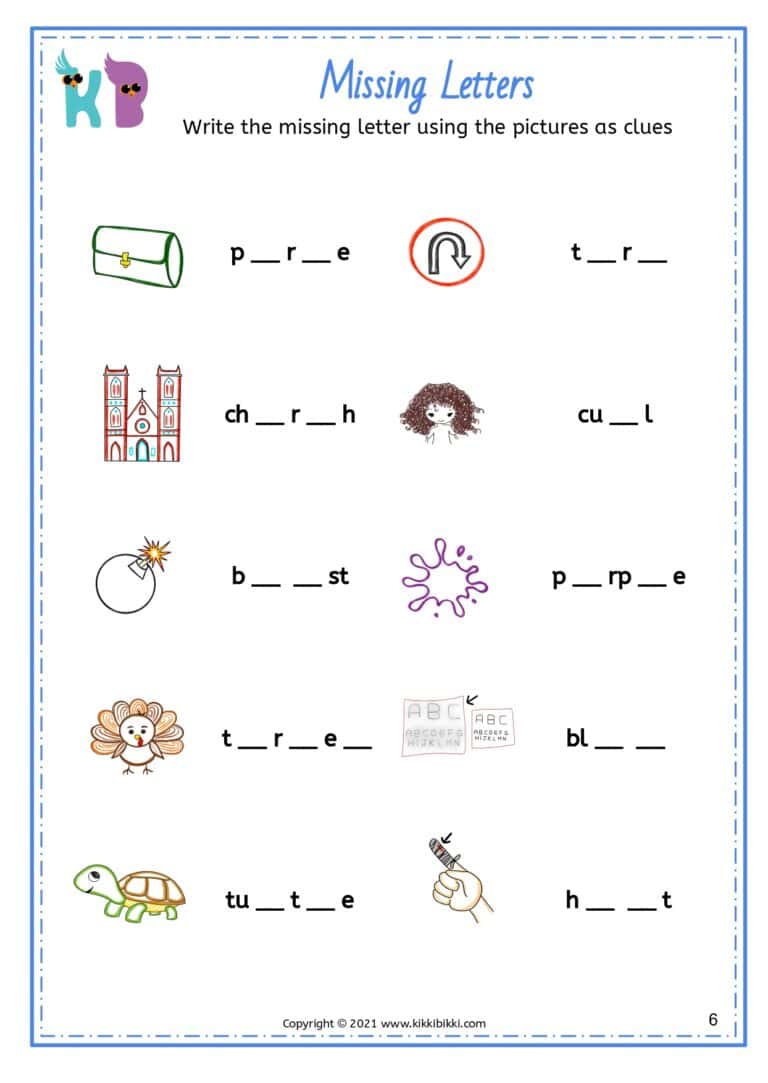 Phonics Worksheet for Kids