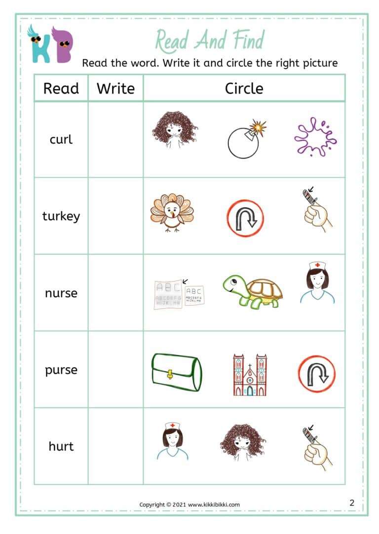 Free Phonics Activity Sheet