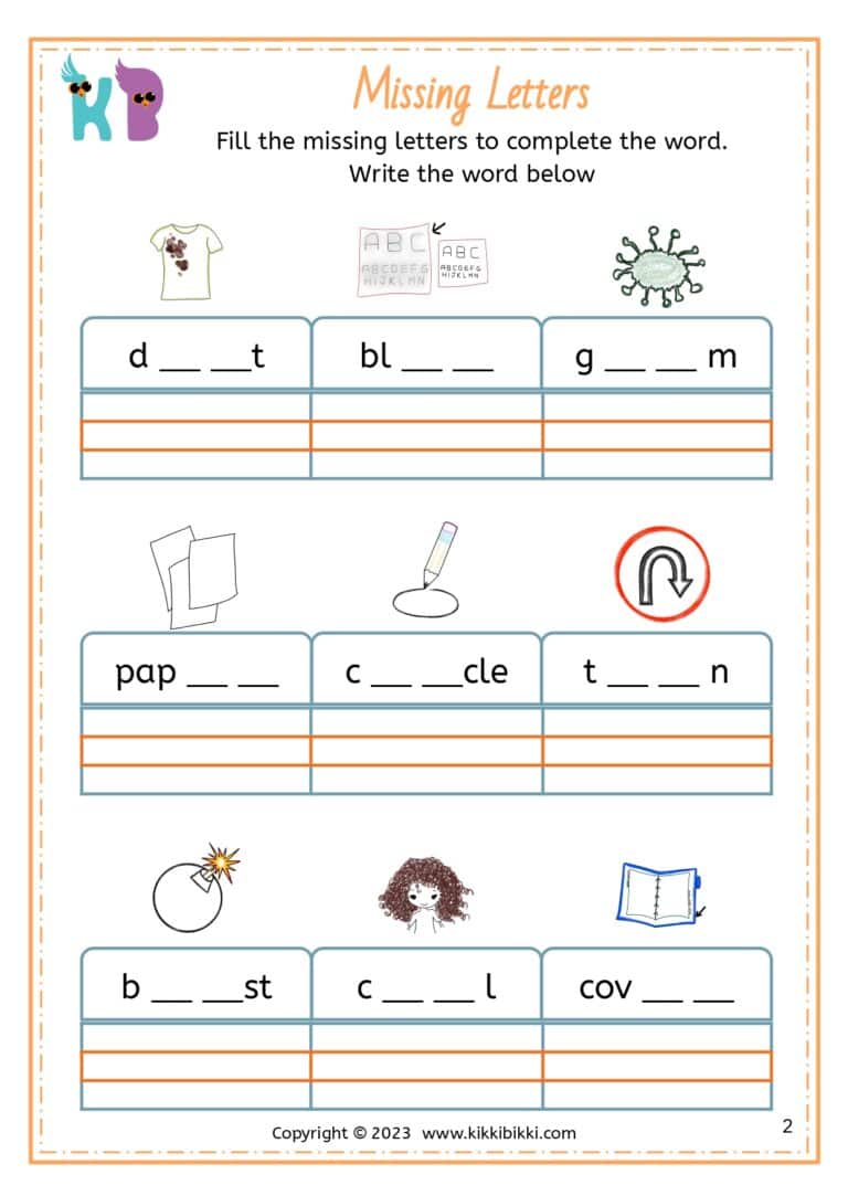 Fun CVC Activity Sheets