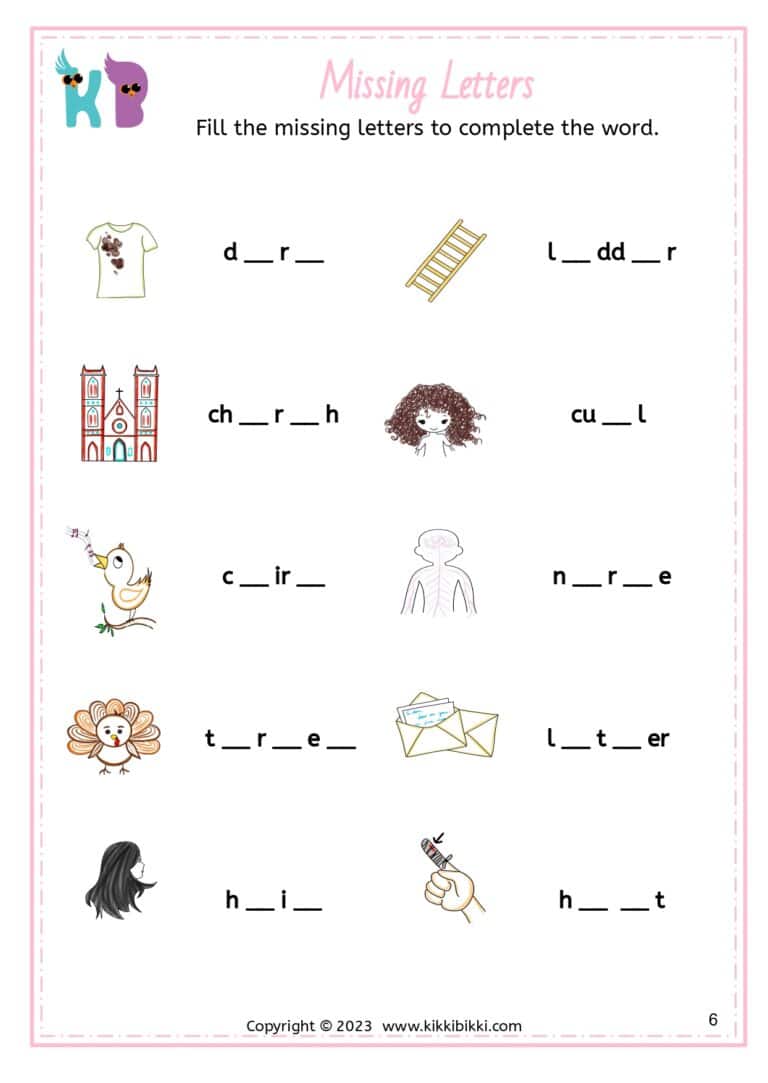 Fun and Free CVC Activity Sheets