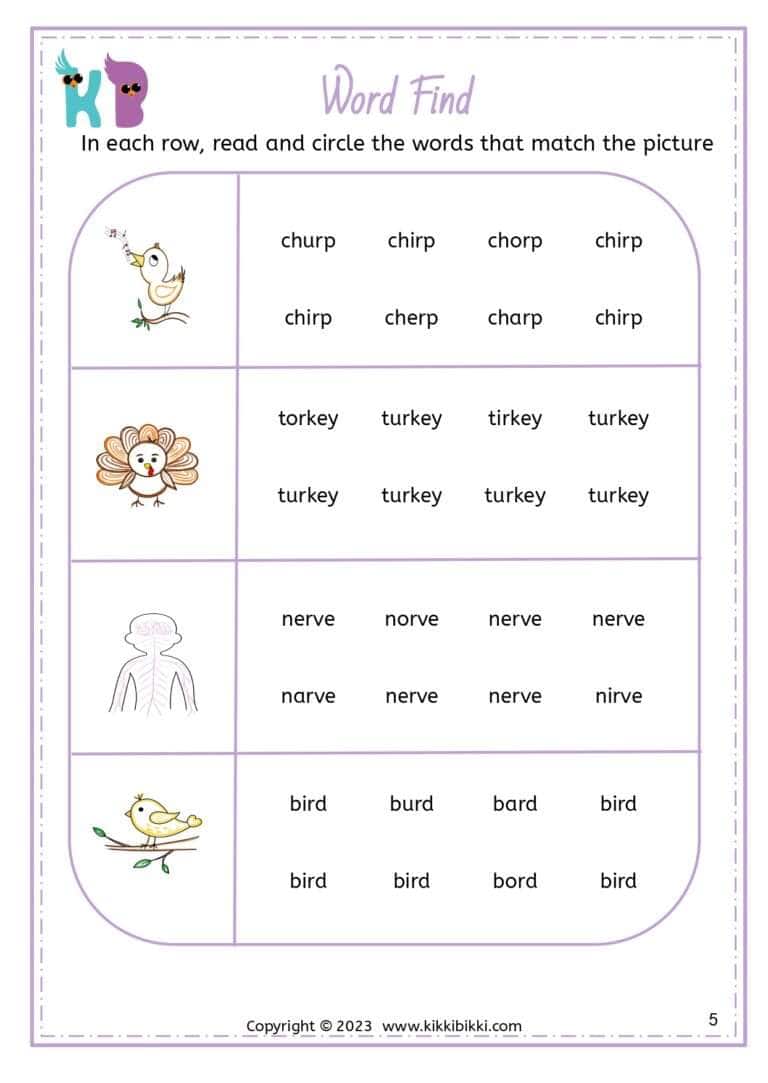 Kindergarten Reading Worksheets