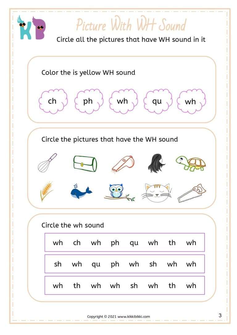 Phonics Worksheet for Kindergarten