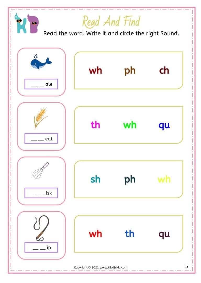Interactive Phonics Learning Worksheet