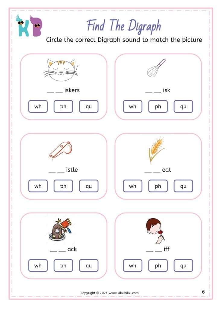Sounds Write Sample Lesson WH Sounds: Free Write the Sound Worksheets for Kindergarten