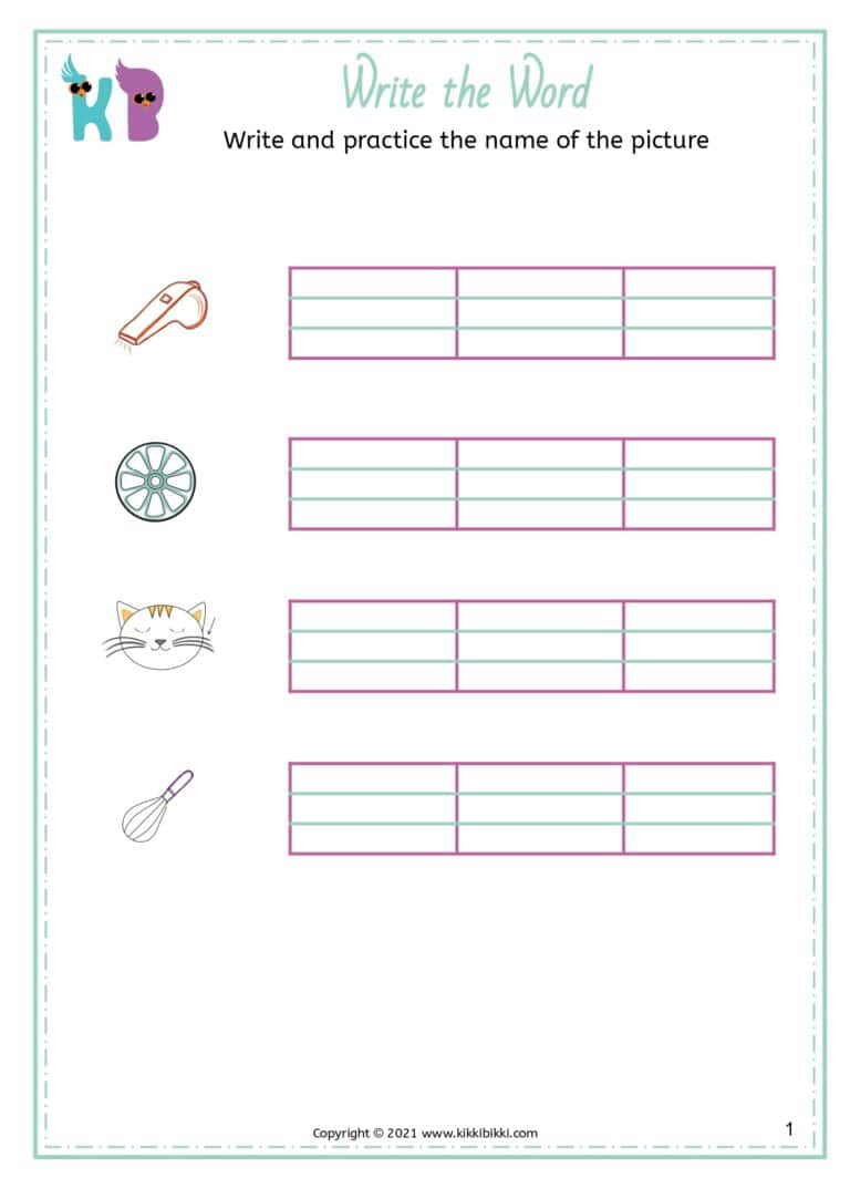 Free CVC Worksheets