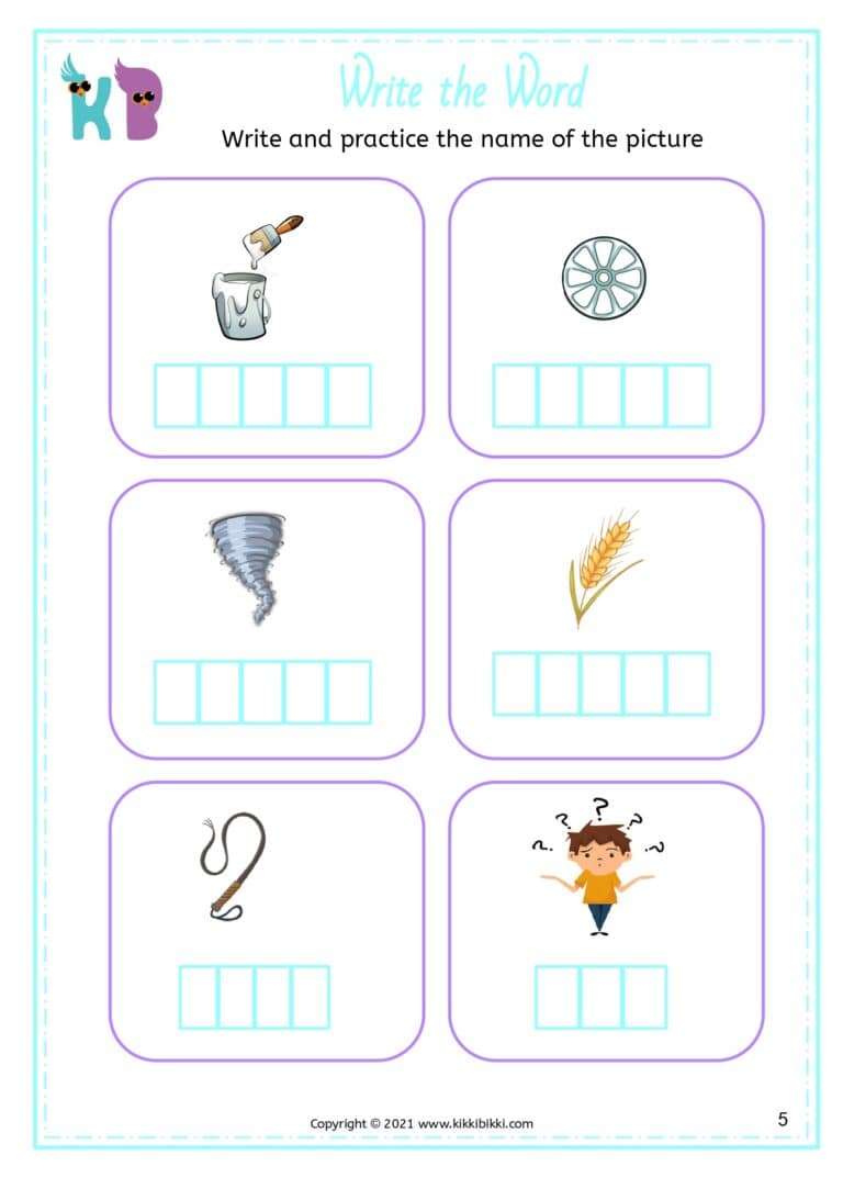 CVC Worksheets Printable