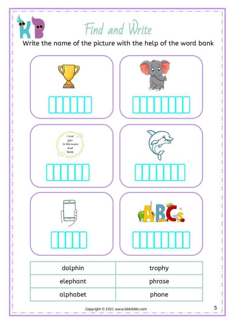 Printable Phonics Worksheets for Free