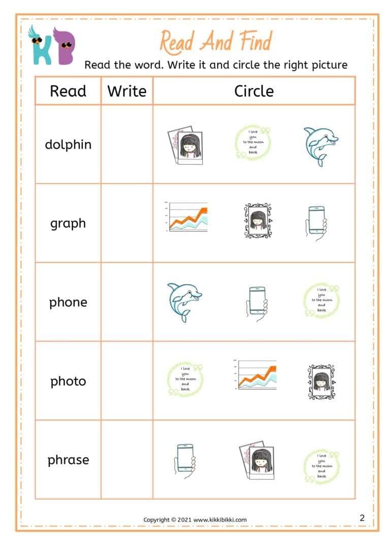 Preschool Phonics Worksheet