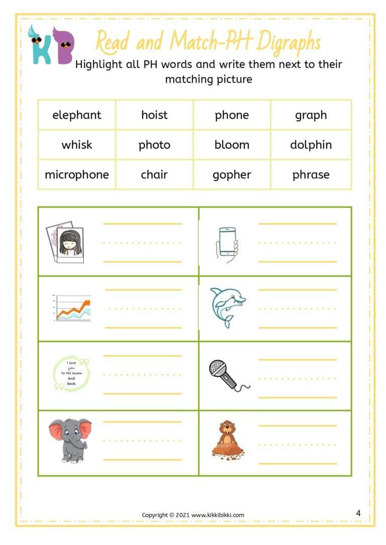Interactive Phonics Learning Worksheet