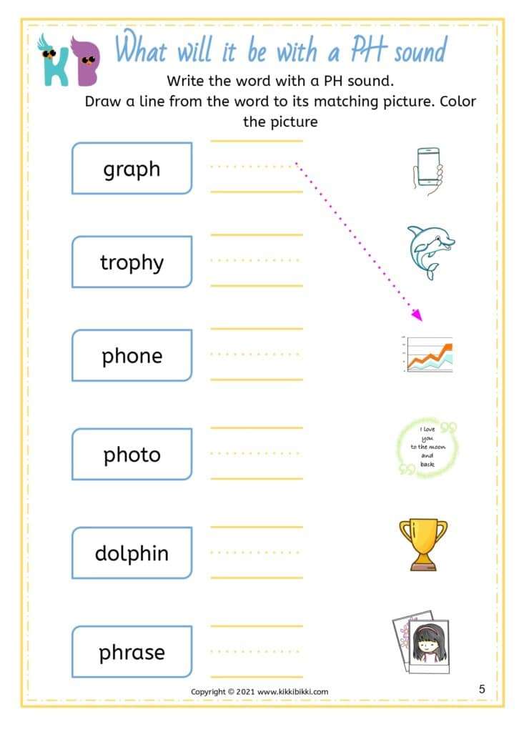 Discovering the 'PH' Sound: Read and Match Worksheets