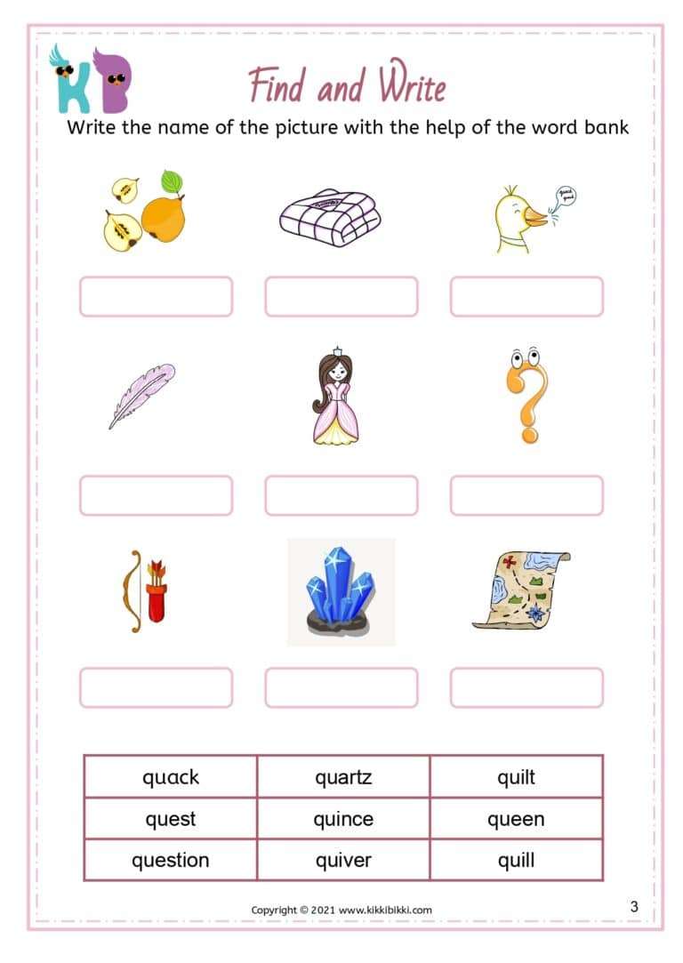 Phonics Printables for Kindergarten