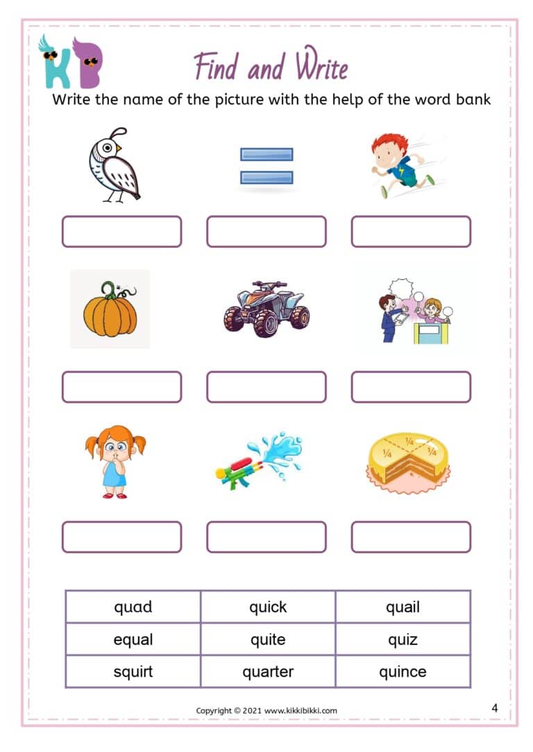 Printable Phonics Worksheets for Kindergarten