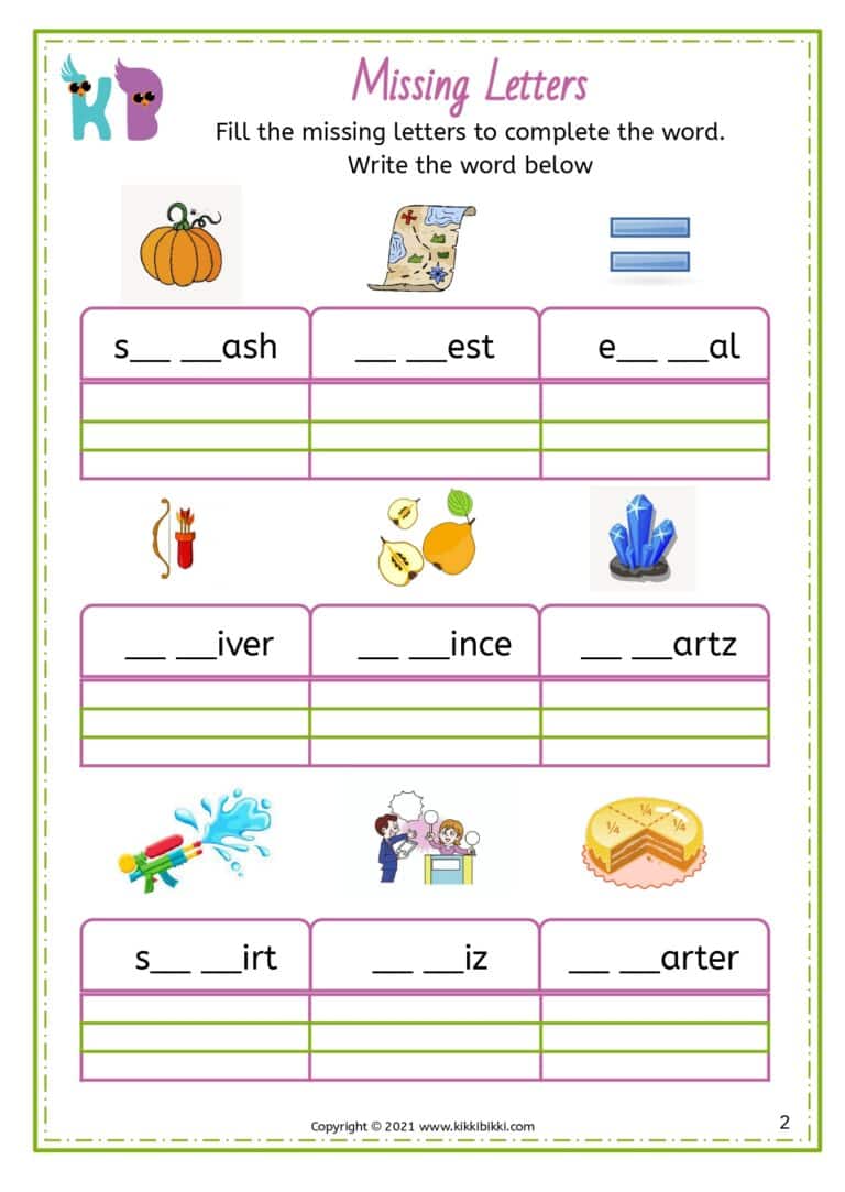 Printable Phonics Worksheets for Free