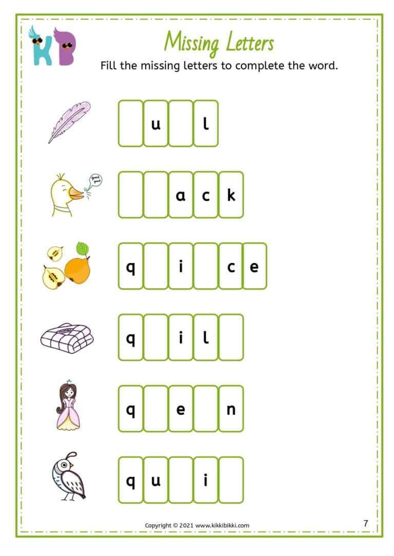 Kindergarten Phonics Printables Free