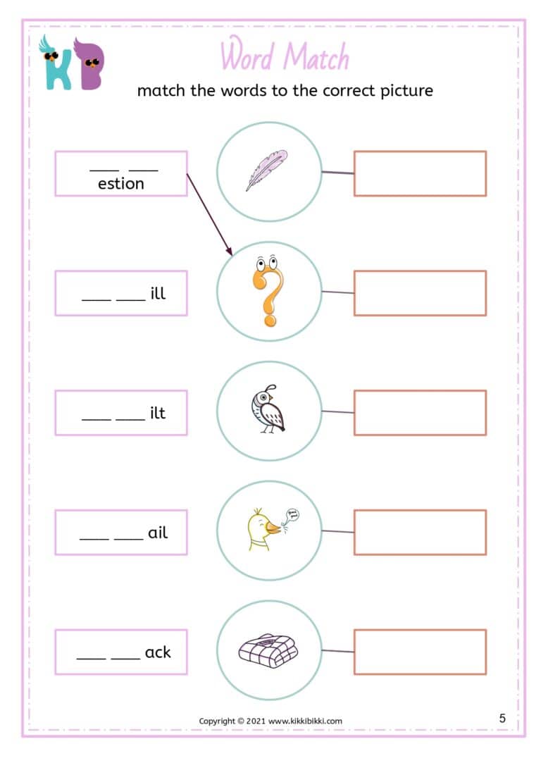 Interactive Phonics Worksheet