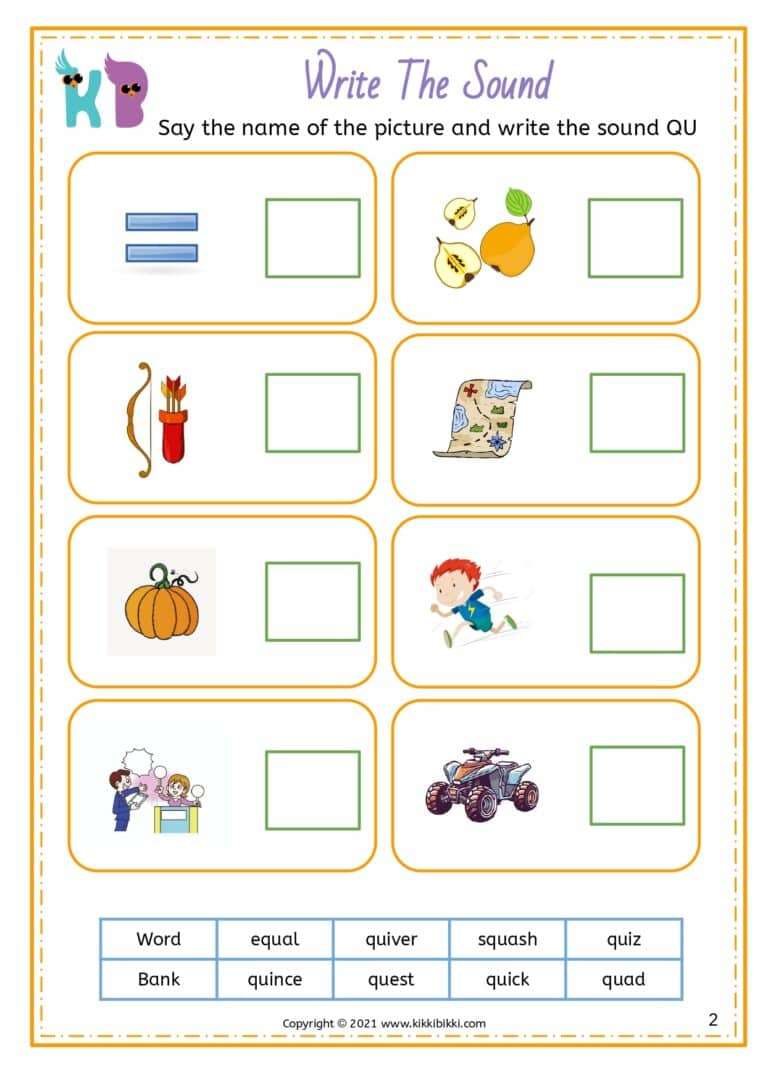Free Worksheet for Phonics