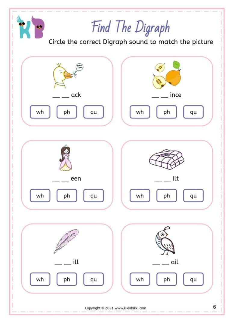 Free Phonics Worksheet Printable
