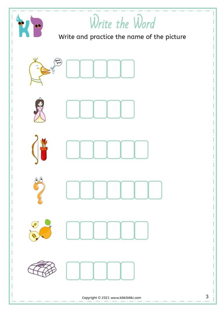 Phonics Worksheet for Kids