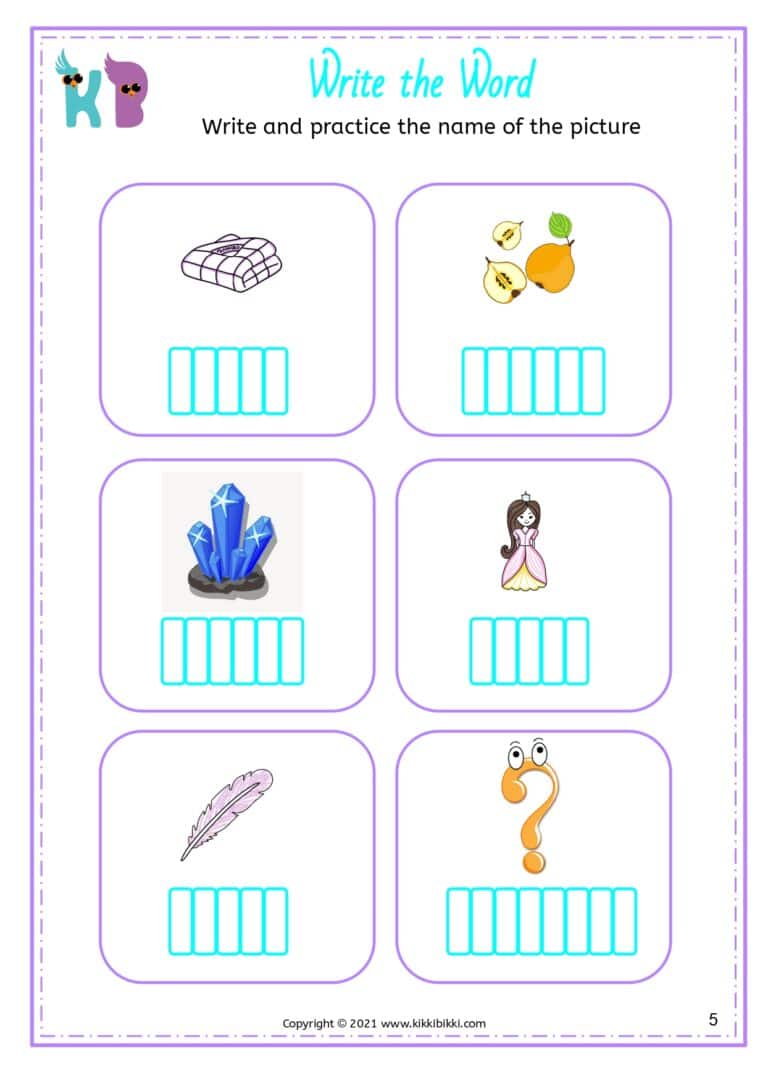 Preschool Phonics Worksheet