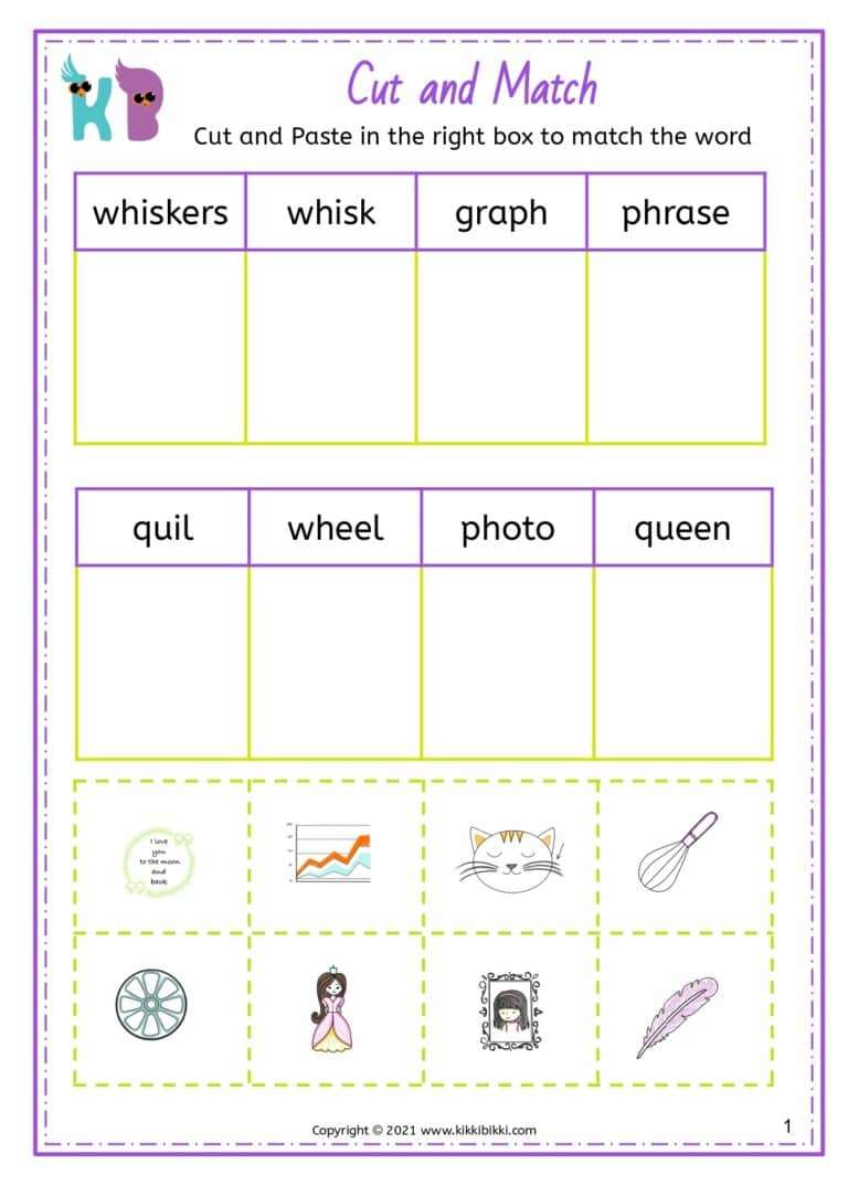 Phonics Printables for Kindergarten