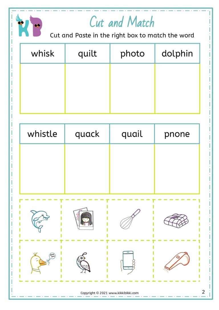 Printable Phonics Worksheets for Kindergarten