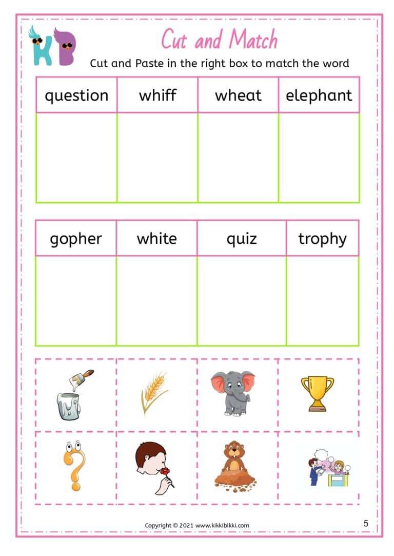 Free Phonics Worksheets for Kindergarten