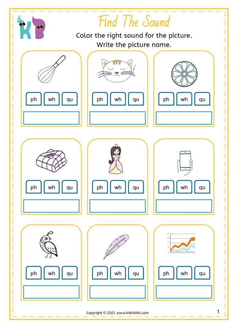 Free Phonics Worksheets for Kindergarten