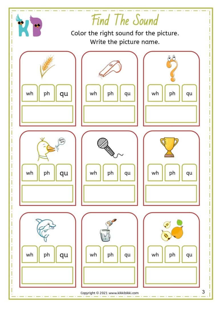 Printable Phonics Worksheets for Free
