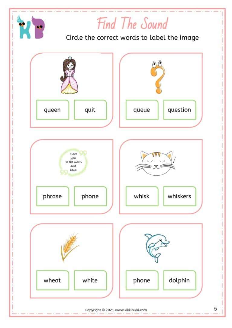 Kindergarten Phonics Worksheets PDF